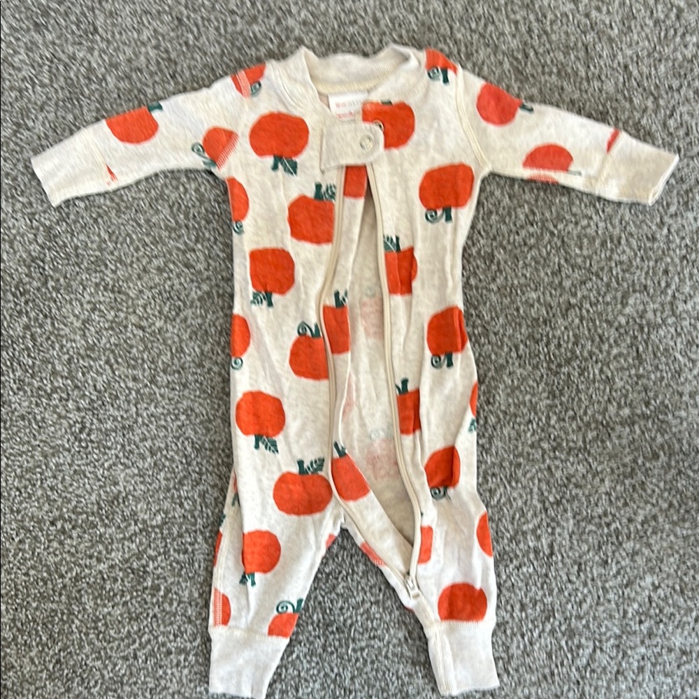 Red Apple Print Kids One Piece